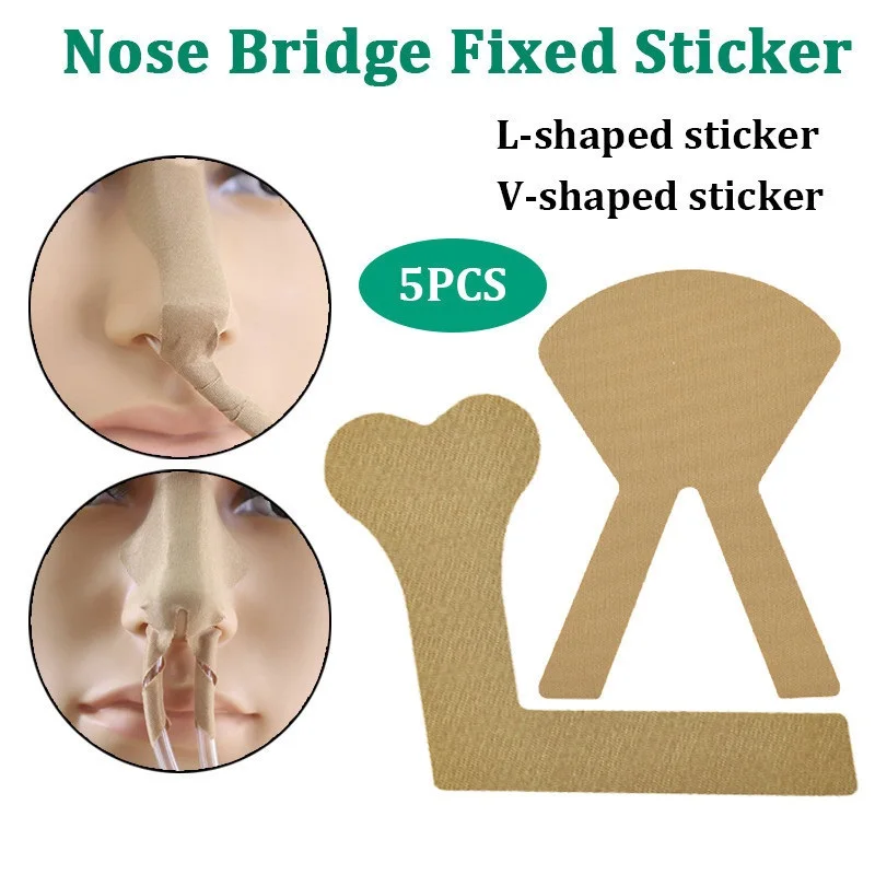 5Pcs Practical Nasal Feeding Tube Adhesive Tape Sticker Securement Device Nose Bridge Catheter Fixation