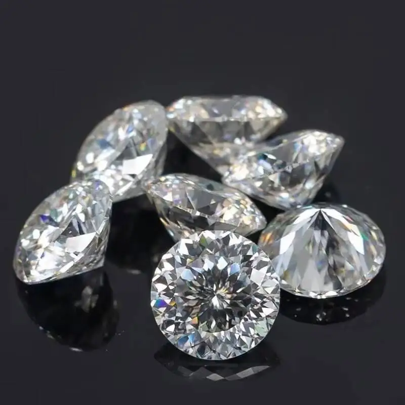 Moissanite Stone Round Cut D Color VVS1 0.1ct-5ct DIY Necklace Earrings Main Materials Pass Dia Tester With GRA Certificate