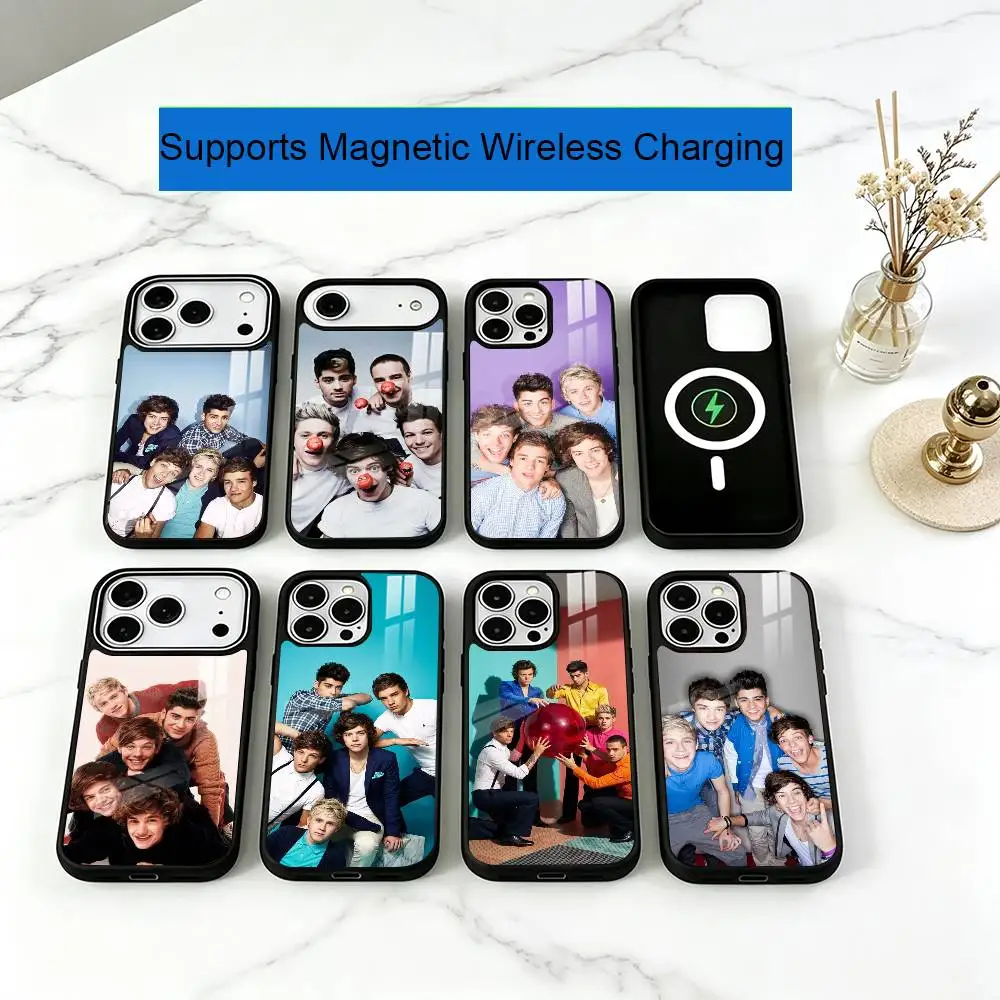 Band One D-Direction Phone Case For iPhone17,16,15,14,13,12,11 Plus,Pro Allows magnetic wireless charging