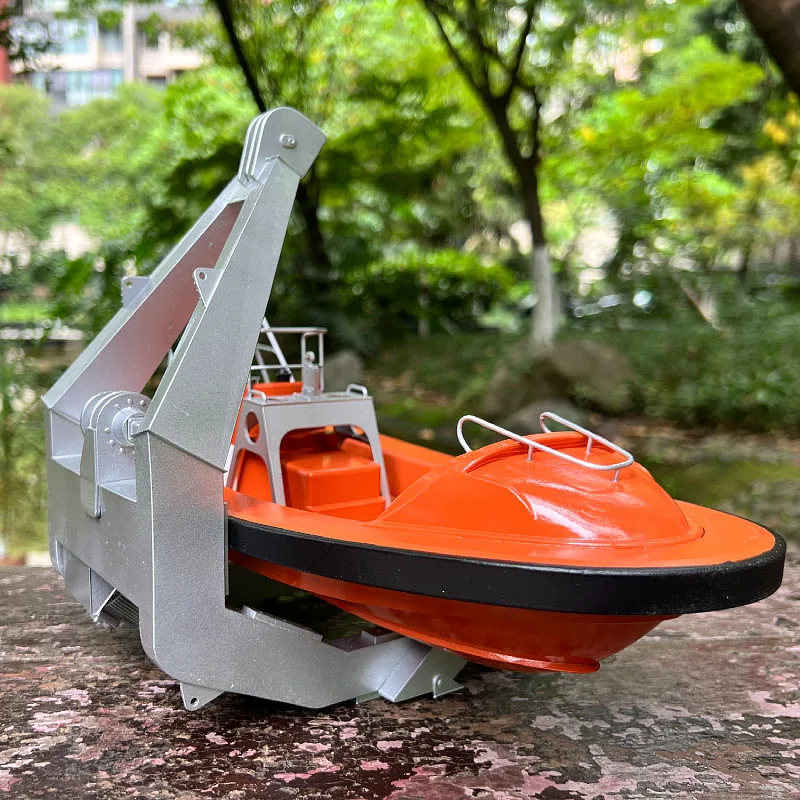 1/18 RC Lifeboat Model Kit DIY Handmade Ship Model Toy Gift Remote Control Finished Ship Model Ocean Rescue Boat Kit