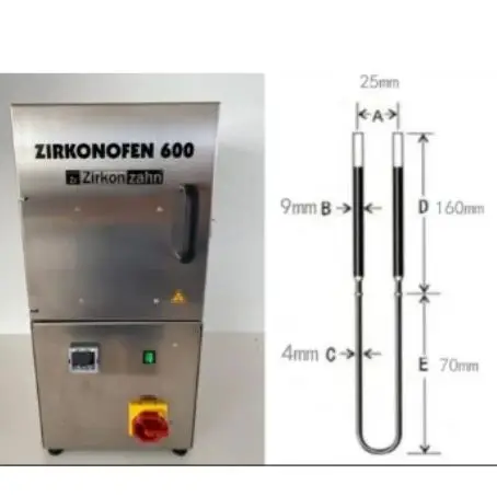 Zirkonzahn Zirkonofen600 Heating Elements Repacement MoSi2 Resistance For Dental Lab Zirkonofen 1500 and 600V3 Sintering Furnace