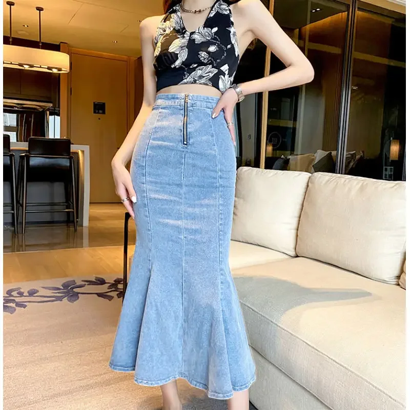 Chorts Woman Denim Skirt Pants Coquette Zipper Gyaru Jeans Skirts for Women Sexy New in A Line High Quality Clothing Sales Cheap