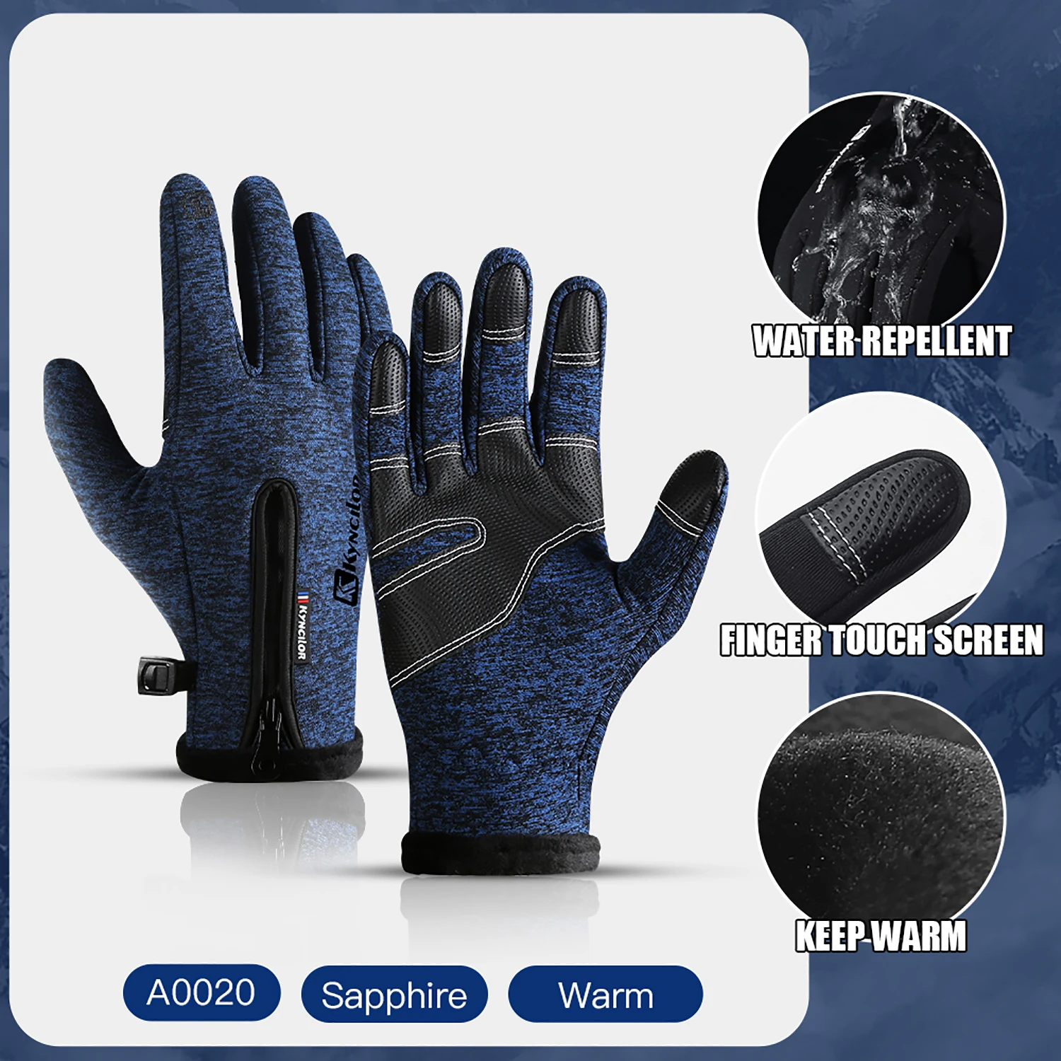 Fietshandschoenen Touchscreen Winterhandschoenen met volledige vingers Waterdicht Guantes Fietsen Skiën Motorrijden Bergbeklimmen Kamperen