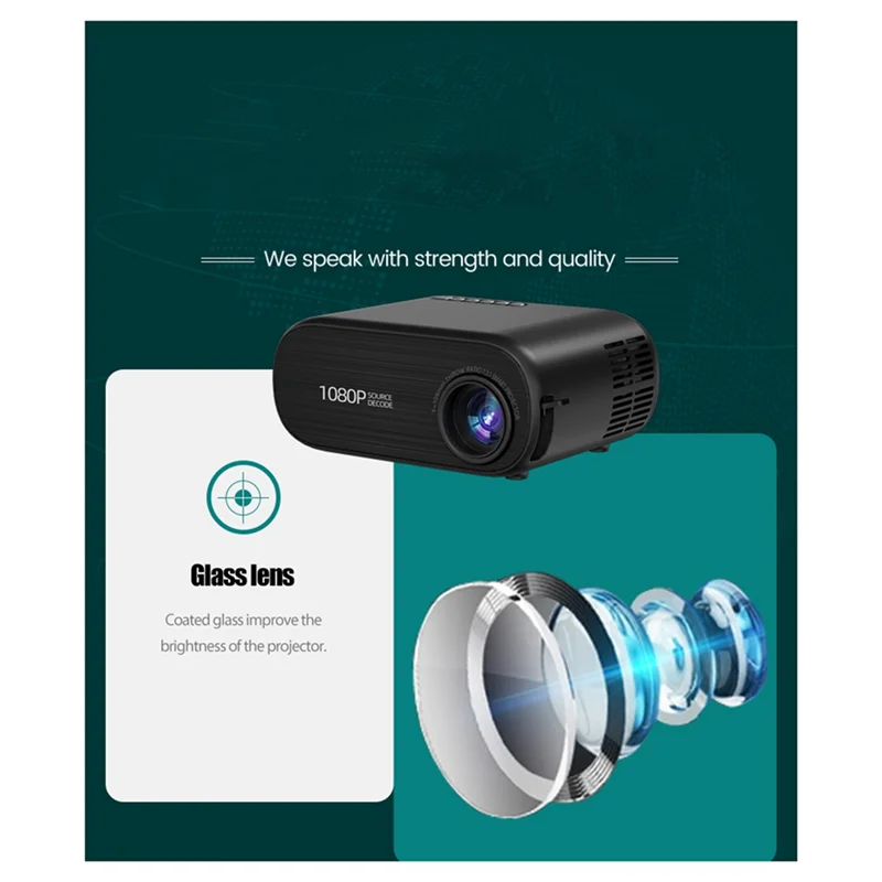 

B30C-Wi-Fi мини-проектор, портативный домашний кинотеатр, синхронизация экрана, поддержка 1080P, белая вилка стандарта США, прочный, простой в использовании