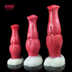 FAAK Unique Horse Artifial Penis With Suction Cup Silicone Flexible Butt Plug Sex Toys Shop For Women Men Female Masturbator