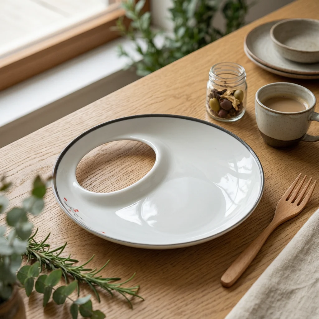 Melamine Plate High-End Look Imitation Porcelain Plate Serving Platter Easy to Clean Tableware Lightweight for Private Kitchens