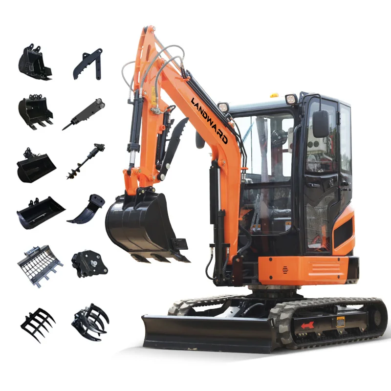 Kubota Diesel 3.5ton Mini Excavator 2 Ton Household Micro Digger Multifunctional Compact 1.8 Ton Farm Small Trencher Customized