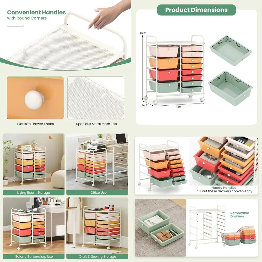 15-Drawer Rolling S…