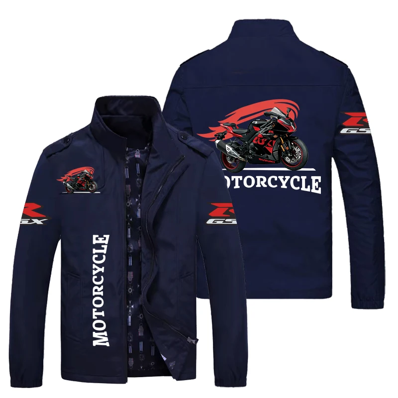 Hot Selling 2024 Autumn and Winter New Men's Jacket Fashion Motorcycle B Logo Printed Jacket Street Custom Sports Discount