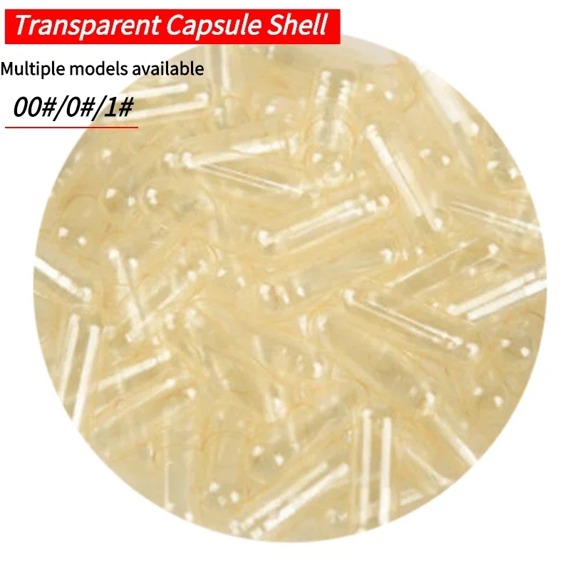 100Pcs Transparent Gelatin Capsules High Quality Medicinal Gelatin Seperated Joined Capsules Edible Standard Size Capsules New