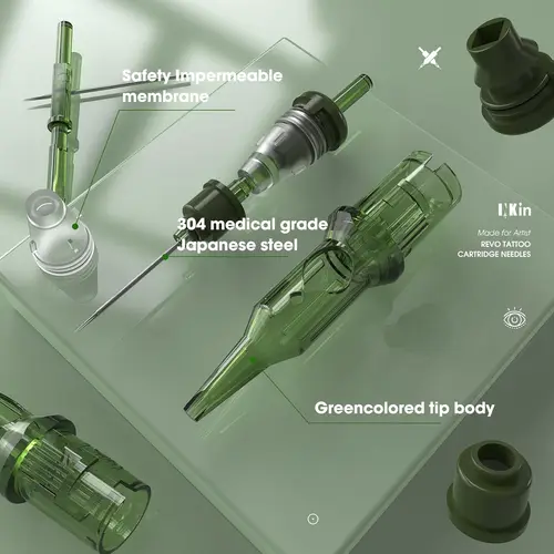 Imagen 2 del producto 50 Uds. Agujas de cartucho de tatuaje INKIN REVO cartucho de tatuaje de precisión redefine RL RS MC M1 esterilizado para agujas de revestimiento redondo