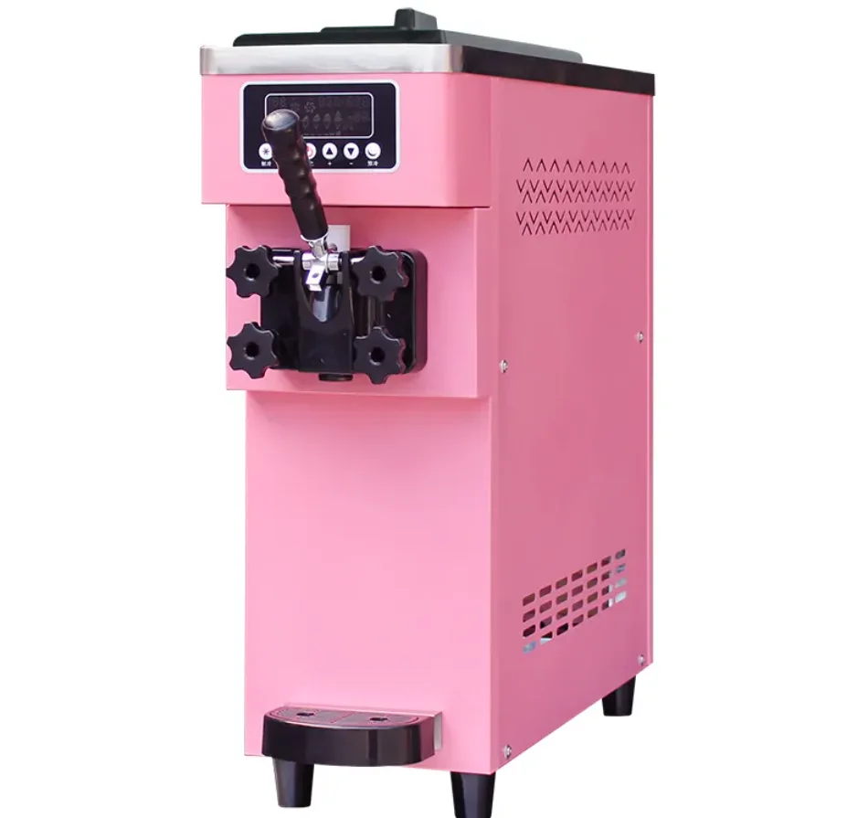 

Акционная цена N-120 Розовый коммерческий автоматический производитель мягкого мороженого Мини-настольная машина для мороженого Производитель
