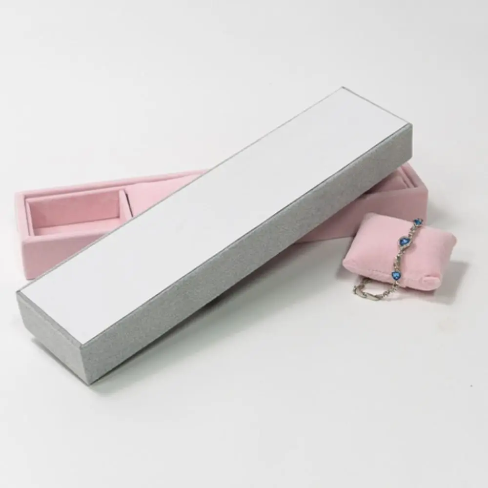 

4 Slots Velvet Jewelry Organizer Bracelet Watch Display with Soft Pillow Jewelry Storage Tray Solid Color Watches Display Holder