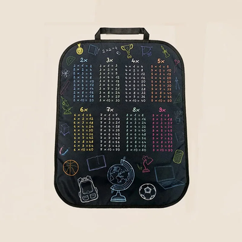 1pc Waterproof Car Seat Cover with Mathematical Multiplication Tables- Durable Polyester Kick Mat to Protect Against Dirt, Mud view 6