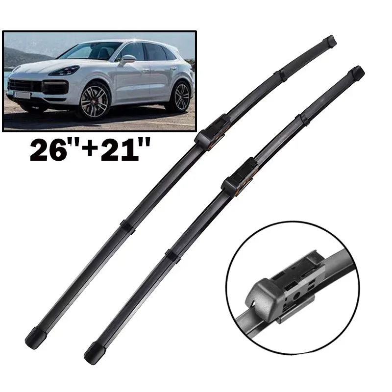 

Wiper LHD Front Wiper Blades For Porsche Cayenne MK3 2018 - 2023 Windshield Windscreen Window Car Rain Brushes 26"+21"