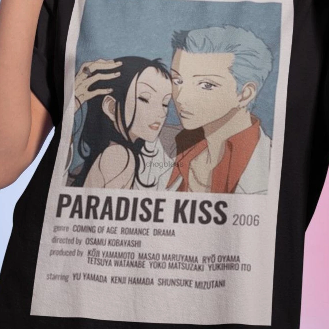 Unisex Paradise Kiss Yukari Hayasaka Retro Anime T-Shirt George Koizumi Manga Waifu Shirt