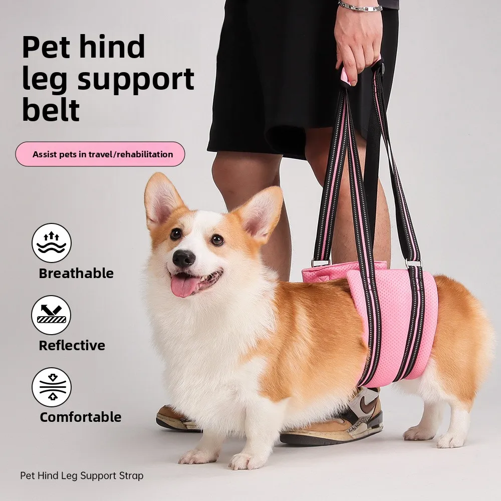 

Adjustable Dog Slings for Small Dog Hind Leg Hip port Harness Plush Rehab Lift Aid Assist Elderly Injur Dog Assist Belt Portable