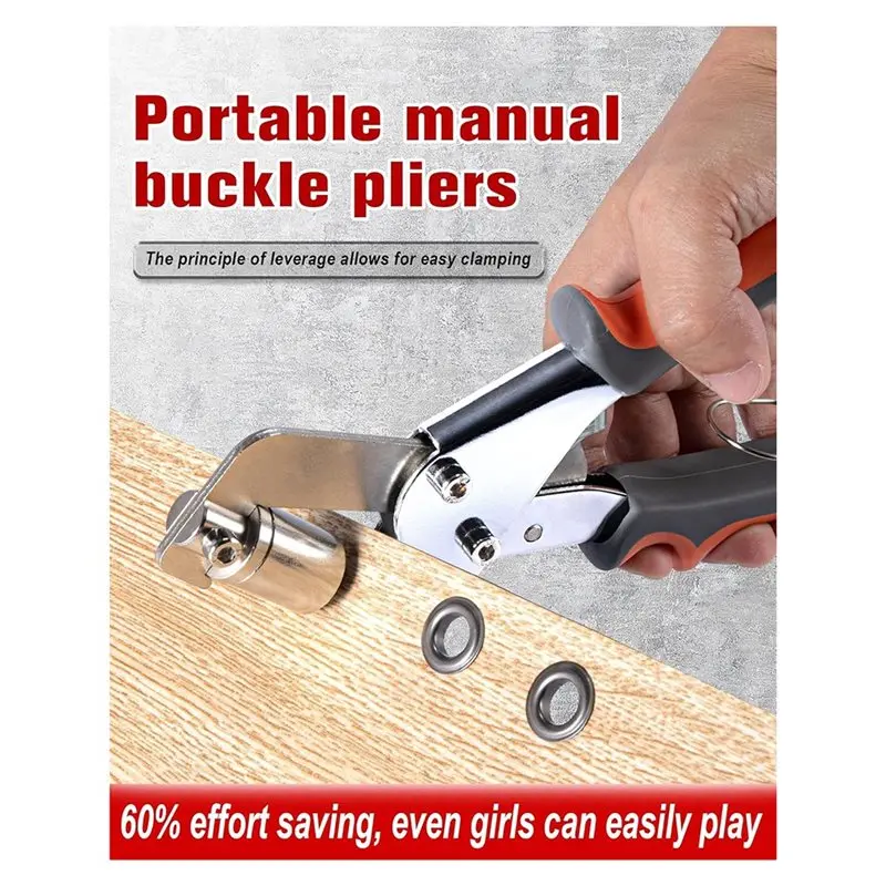 ABRU-Stainless Steel Grommet Kit With Hammer And Bag, Grommets In Two Sizes For DIY Projects
