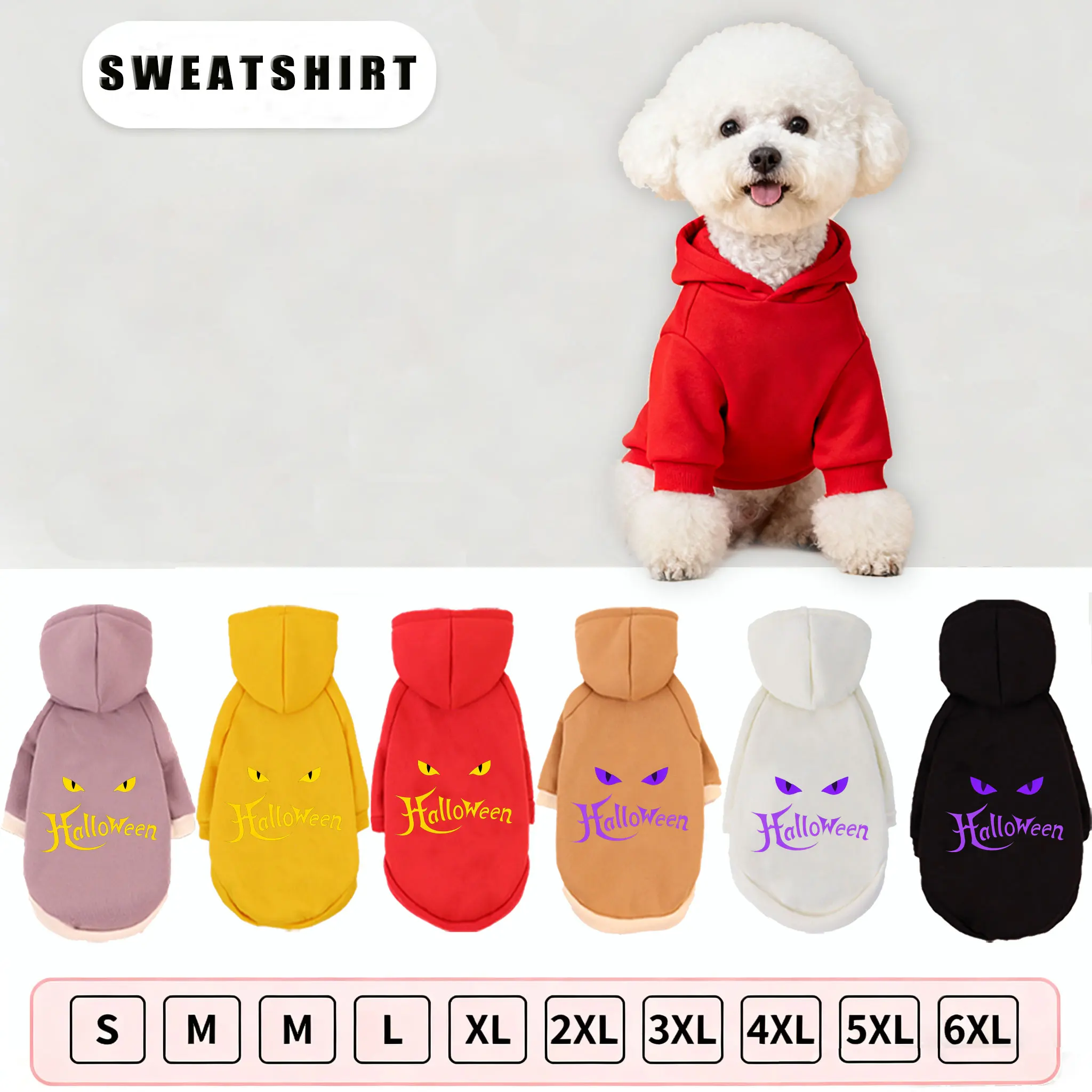 

Pet Hallowmas Hooded Sweatshirt Cats & Dogs Fashionable Warm Clothing Celebrate Festival Golden Retriever Autumn Winter