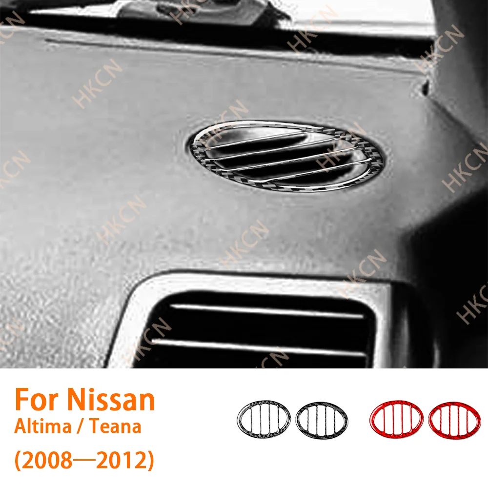

Carbon Fiber Defogging Air Vent Outlet Panel Car Accessories Interior Cover Trim Sticker For Nissan Altima / Teana 2008—2012
