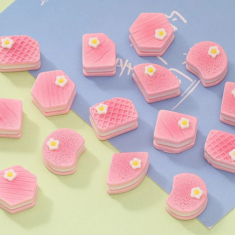 Mini gofres de resina simulados, helado, comida, pastel, huevo frito, pan, Chocolate, adornos en miniatura para supermercado DIY, 10 Uds.