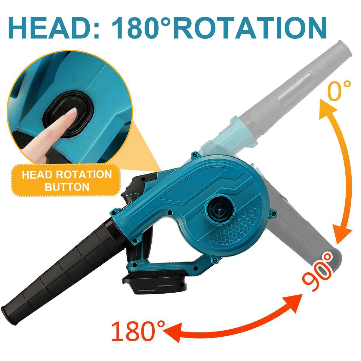 2200W 2 IN 1 Garden Cordless Blower Rotation Vacuum Clean Air Blower For Dust Blowing Operat Power Tool For Makita 18V Battery