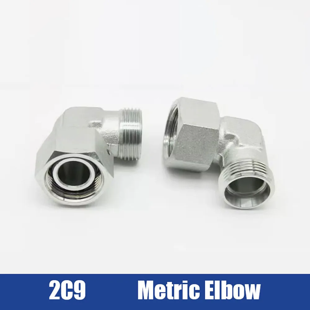 H-Typ-Ferrule-Verbindung, internes männliches metrisches Gewinde, hydraulischer Adapter, rechtwinkliges Biegen, Rohrverbindung aus Kohlenstoffstahl, Übergangsverbindung