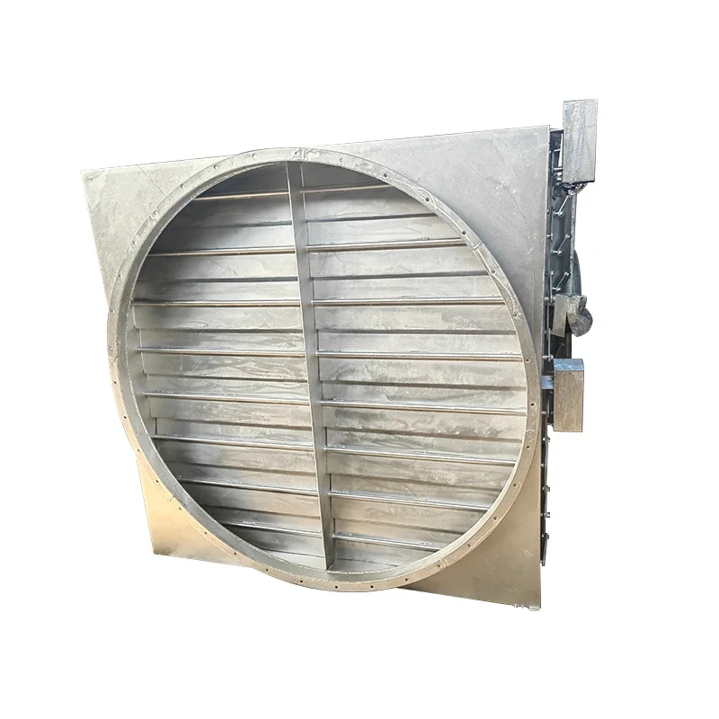 Manual round Louver Flue Air Duct Damper Valve Water Media Compatible