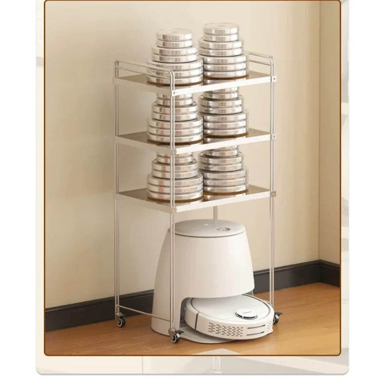 For Sweeping Robot, Shelf, Living Room, Sofa Side, Few Ornaments, Floor Storage Cabinet, Mobile Trolley