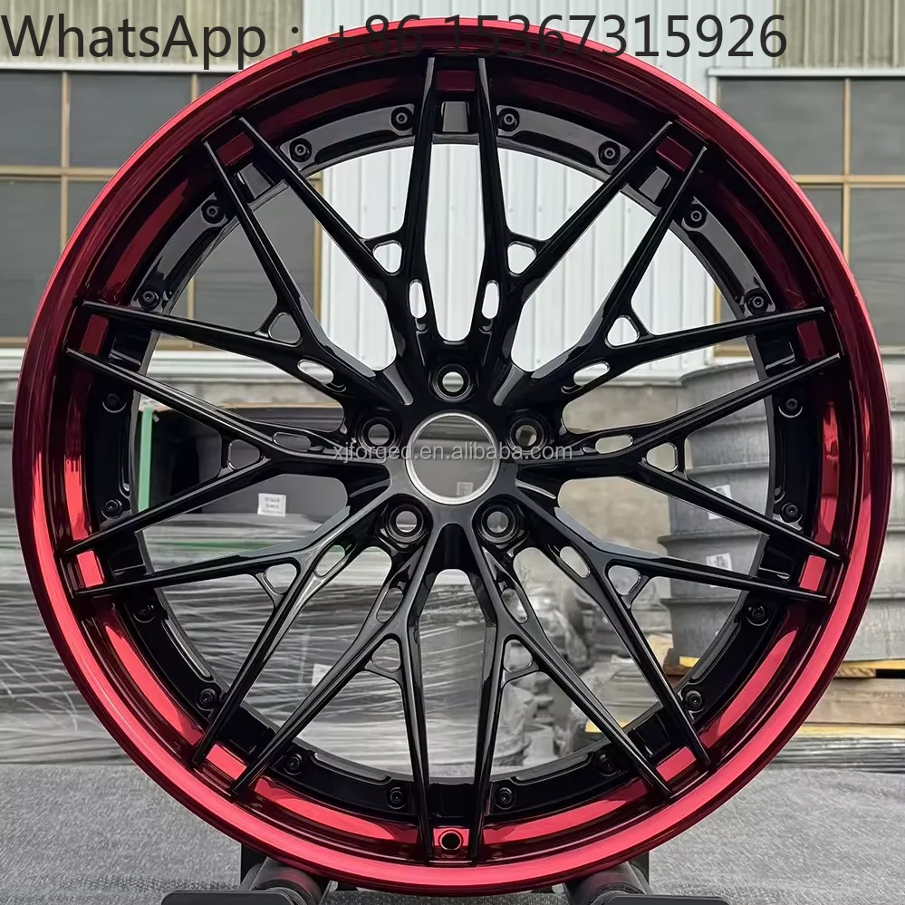 15-24 Inch 6061-T6 Forged Alloy Wheel Rims 5X112 5X114.3 Custom 3-Piece Racing Wheel Rims for Sports Car Upgrade