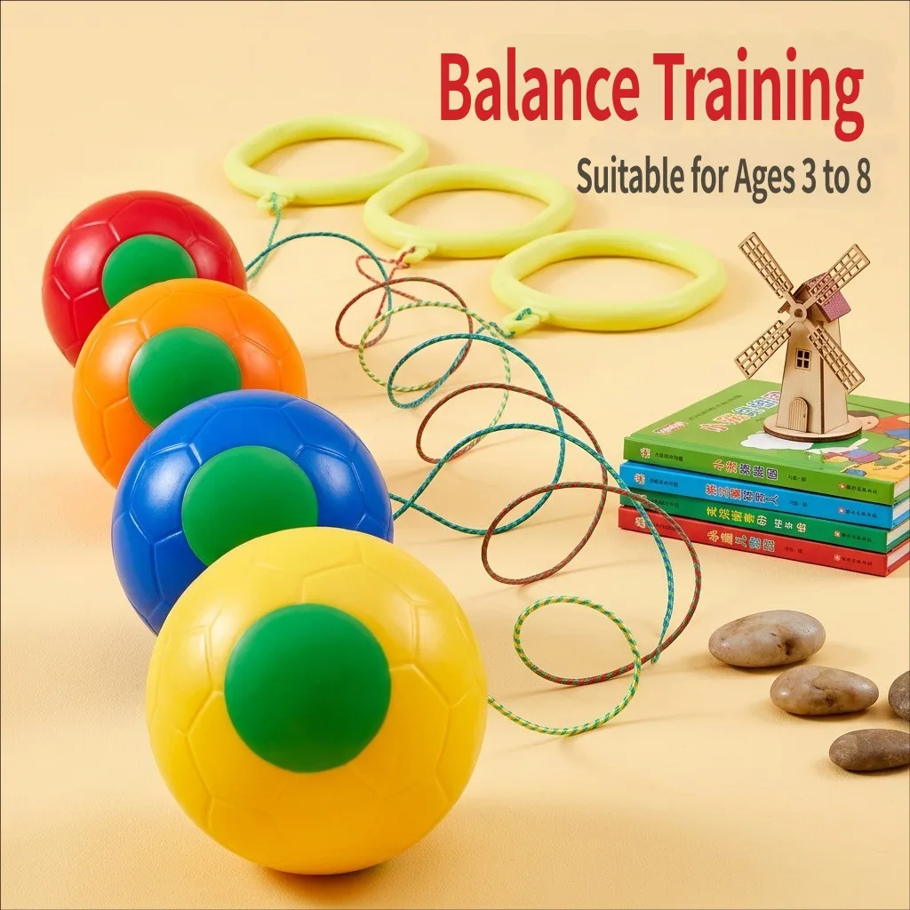 

Jumping Ball Children's Sensory Integration Ball One-Leg Rotating Equipment Set Foot Ring Fitness Toys for Adults Kids Sport Toy