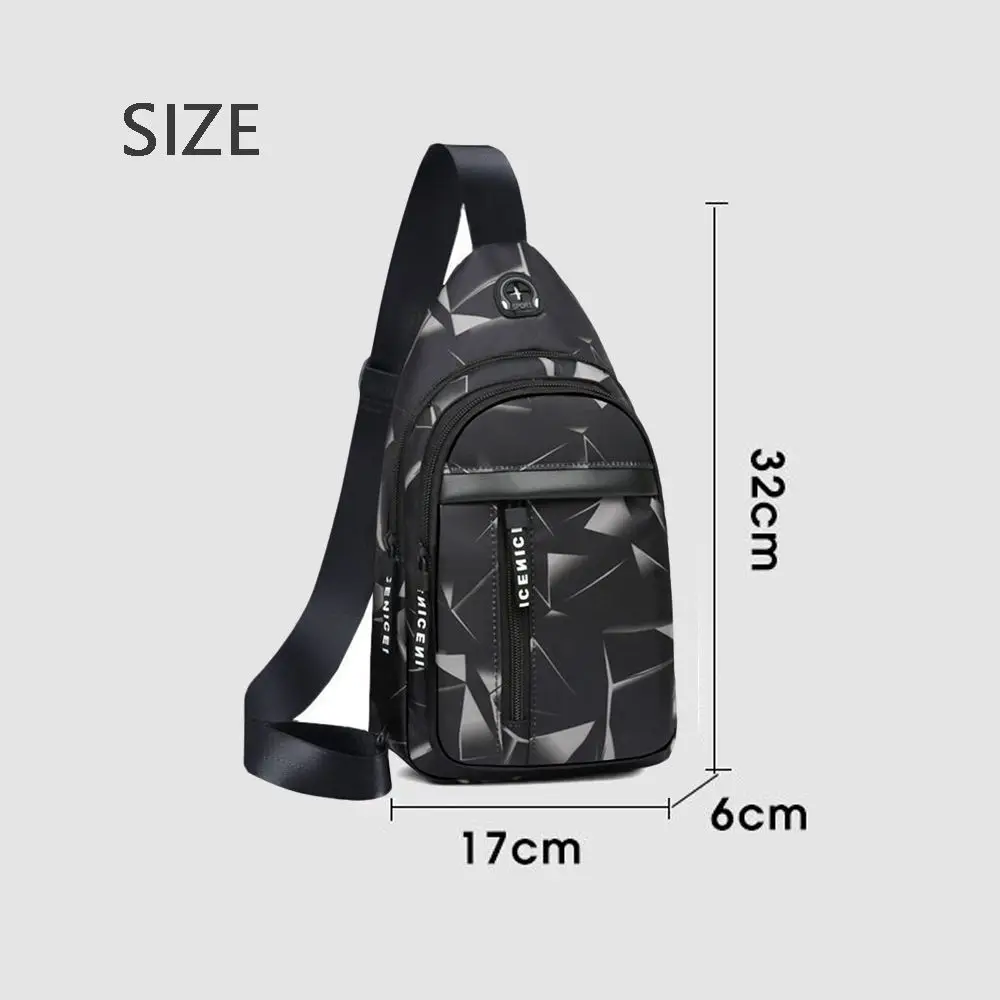 Multifunctional Chest Bag Men\'s Fashion Oxford Cloth Sports Shoulder Bag Korean Style Outdoor Hiking Waterproof Messenger Bag