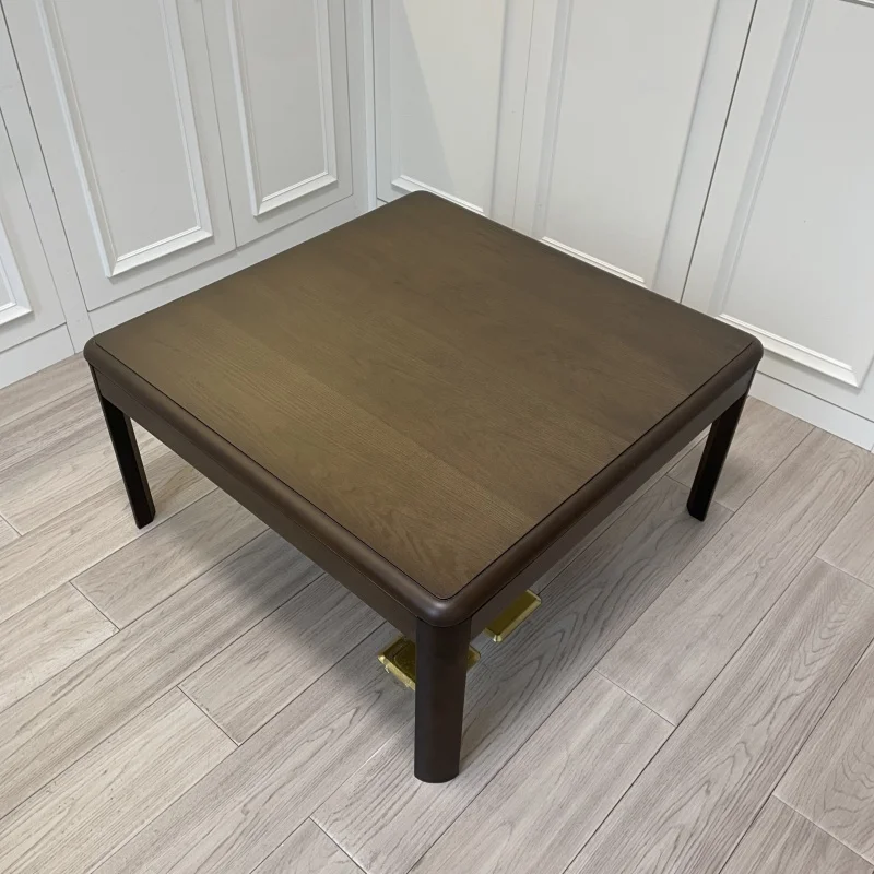 Modern Wood Table Japanese Kotatsu Square 75cm Living Room Japan Style Tatami Foot Warmer Heated Wooden Coffee Tea Table