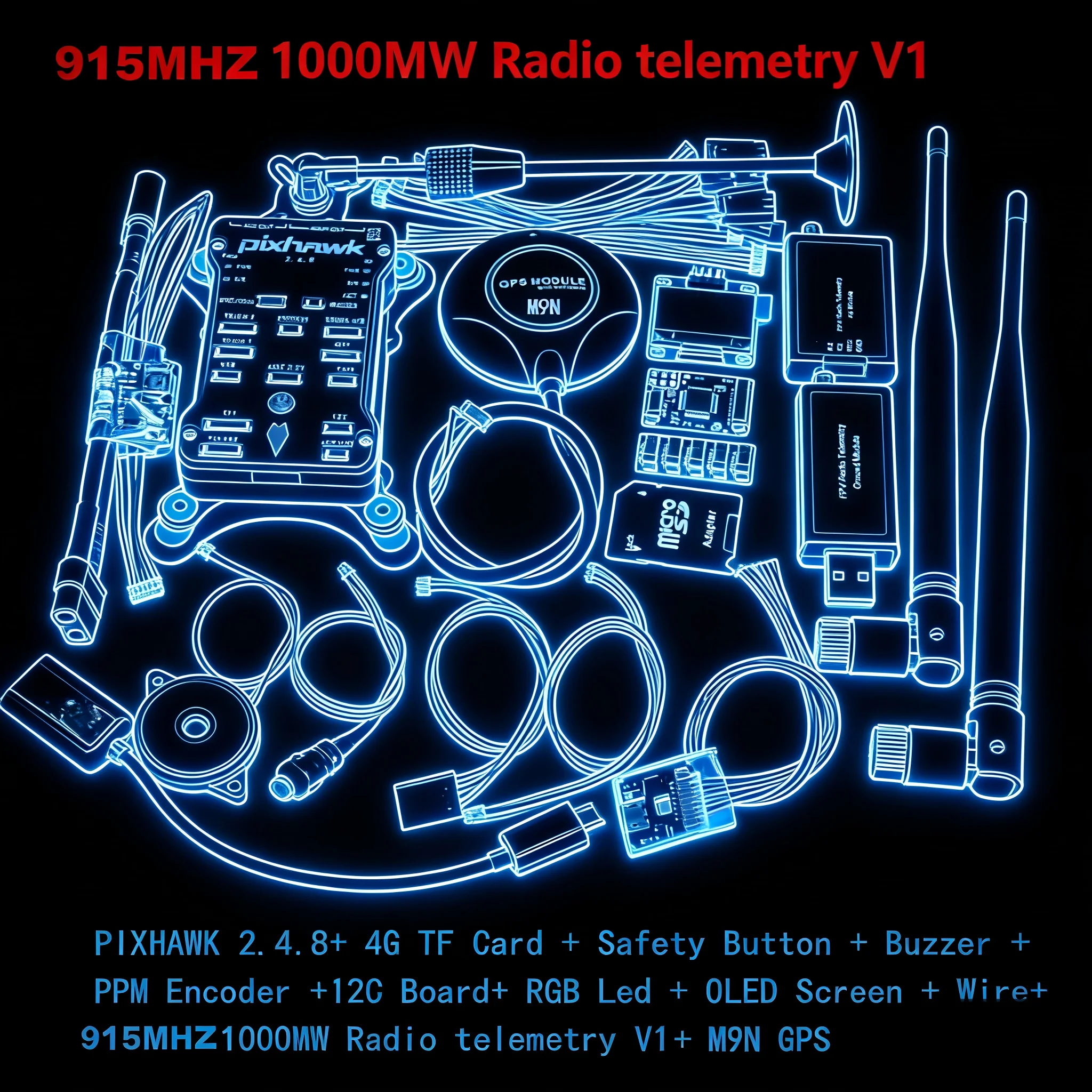 

PIXhawk PX4 M9N GPS PIX 2.4.8 32 Bit Flight Controller With Autopilot Safety Switch Buzzer PPM I2C HotRC Quadcopter Ardupilot