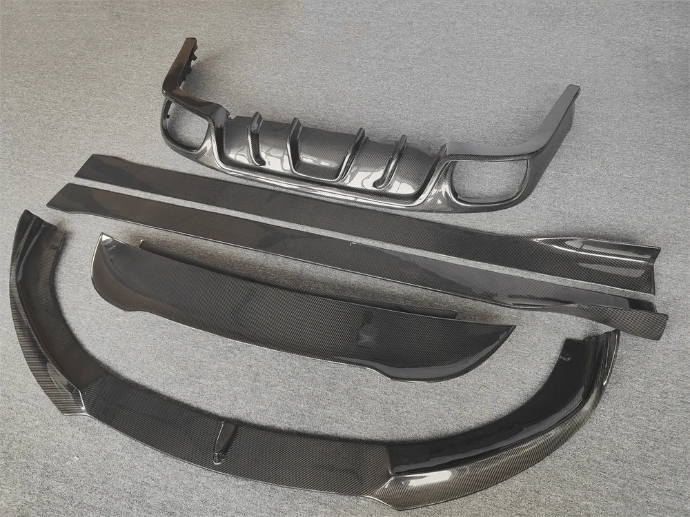 10-13 Year for Porsche Panamera 970.1 Body Kit Carbon Fiber A-Style Front Lip Rear Diffuser Side Skirts Rear Spoiler