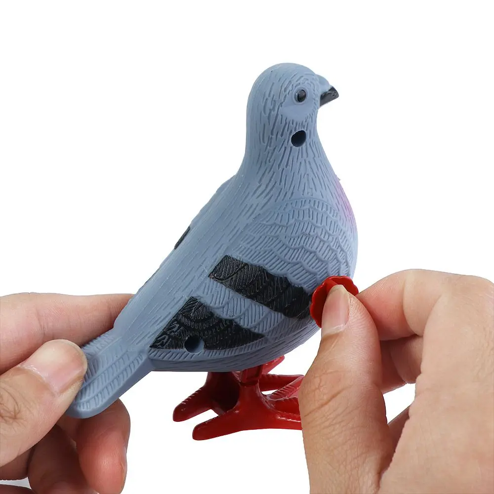 Ornament Educational Toy Pull Back Pigeon Miniature Animal Model Pigeon Clockwork Toys Artificial Feather Figurine Wind Up Toys