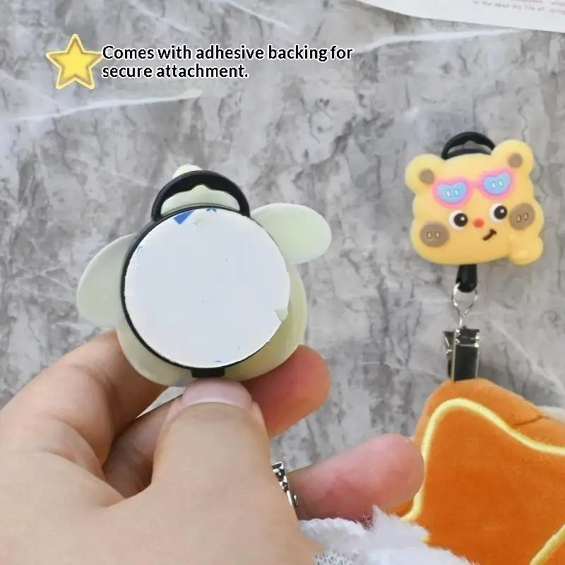 Automatic Retractable Towel Rack No Punching Self Adhesive Wall Hanging With Automatic Rebound Strong Clip〔White〕