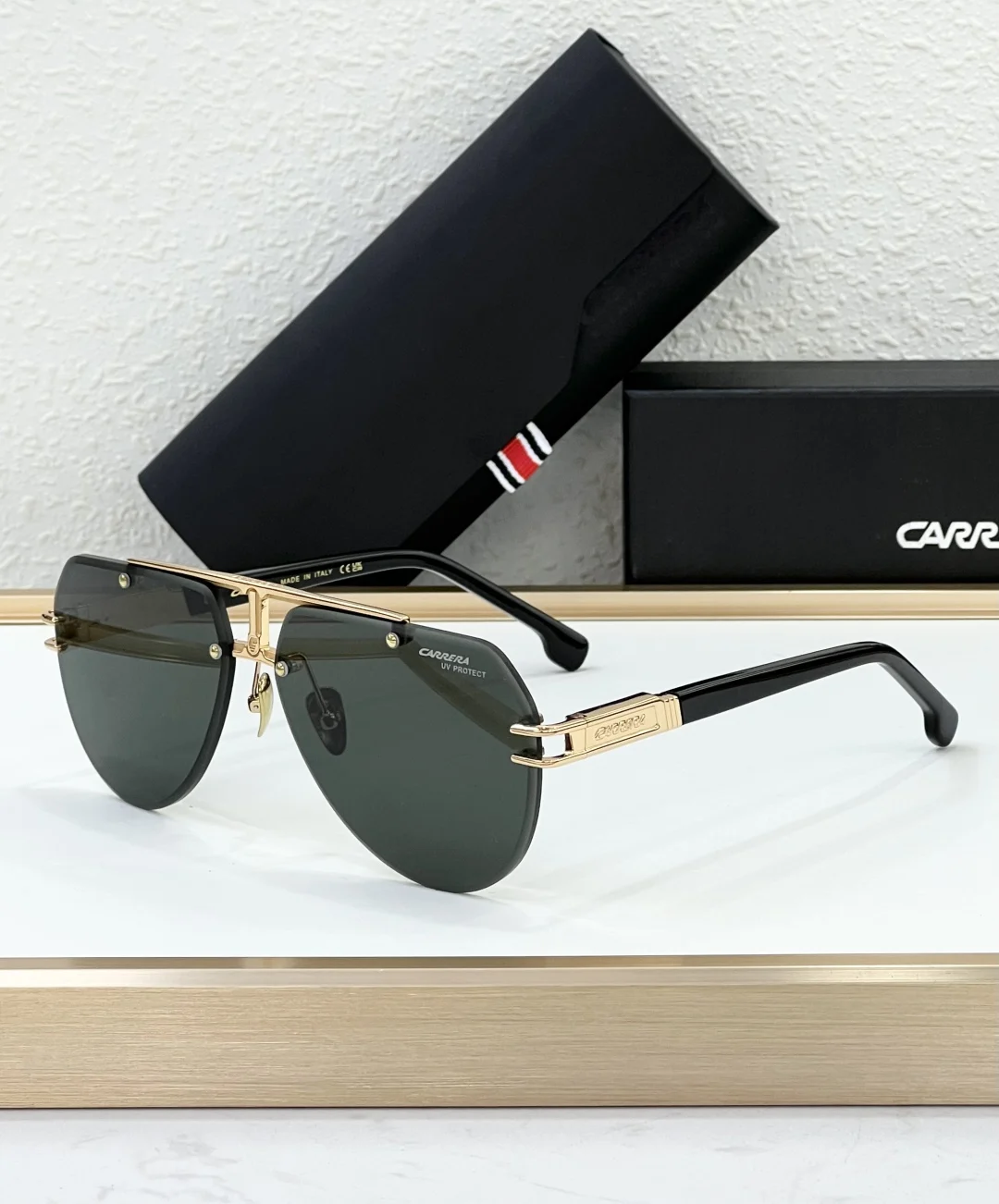 Carrera جودة عالية جسر مزدوج خمر أزياء الرجال النساء سبيكة النظارات الإطار القيادة السفر الفاخرة العلامة التجارية تصميم نظارات شمسية