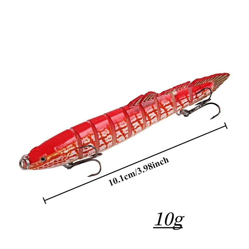 1pc Multi-Segment Realistic Loach Lure, 9-Segment, Slow Sinking 10g / 21.5g, Saltwater Lure  Jointed Lures Fishing Gear