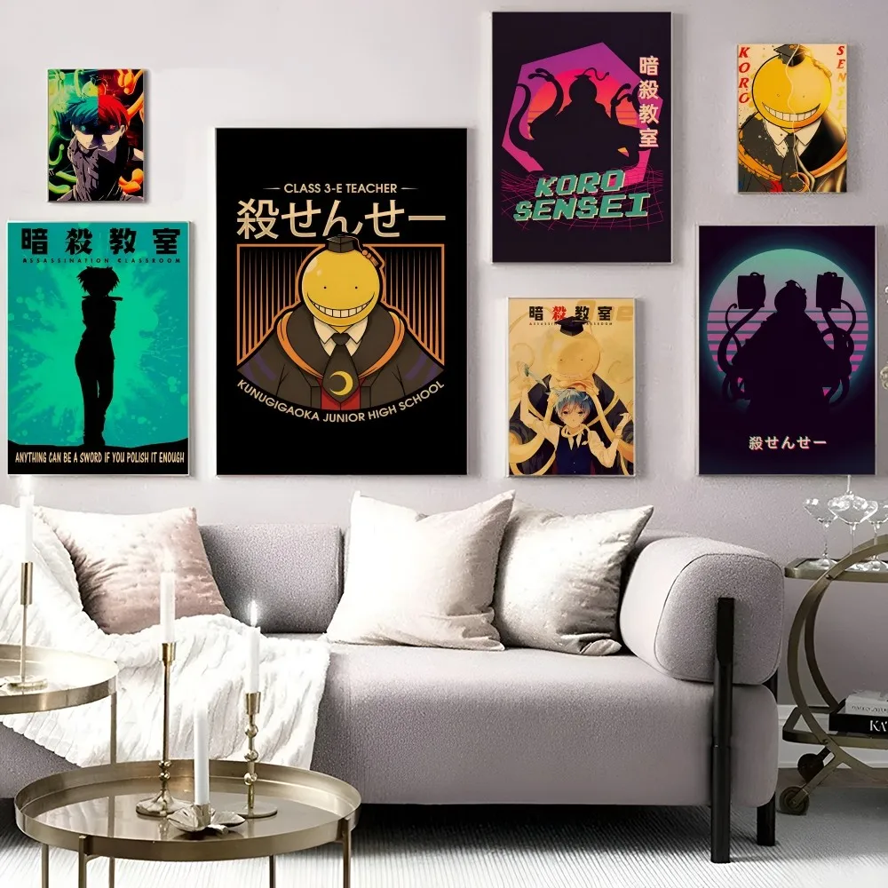 Assassination Classroom Anime Posters Sticky Fancy Wall Sticker For Living Room Bar Decoration Room Wall Decor