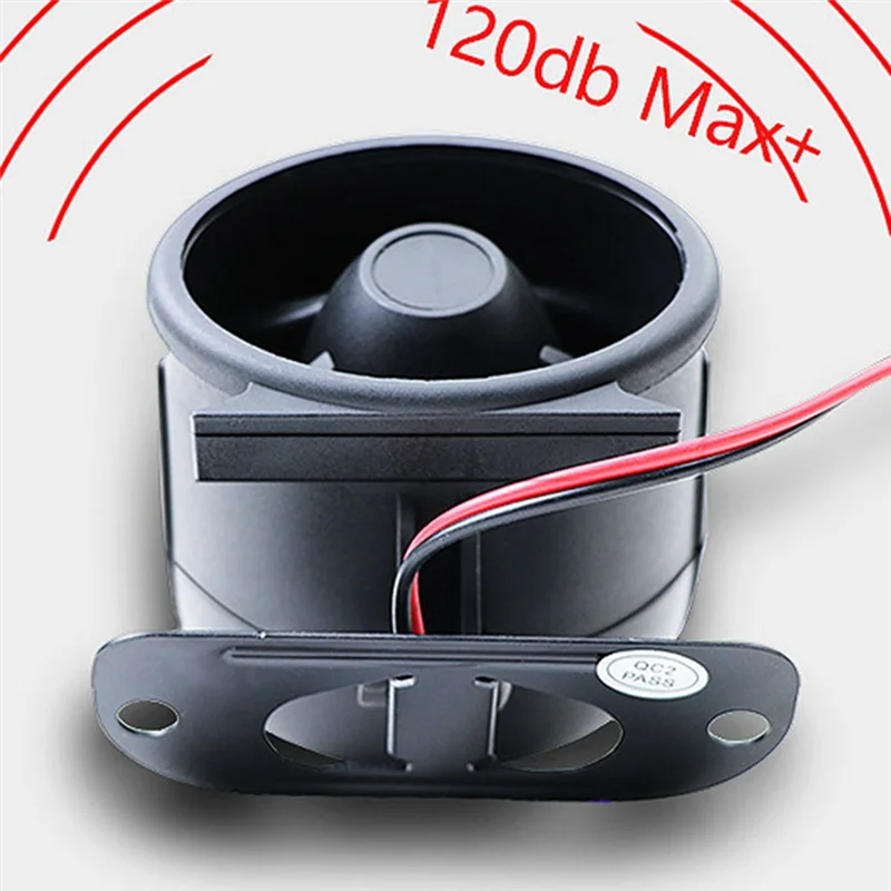 Y14ACar Anti-Theft Horn Siren, Horn Alarm 12V Tweeter Alarm Treble Voice Speaker High Decibel Intelligent Voice Alarm