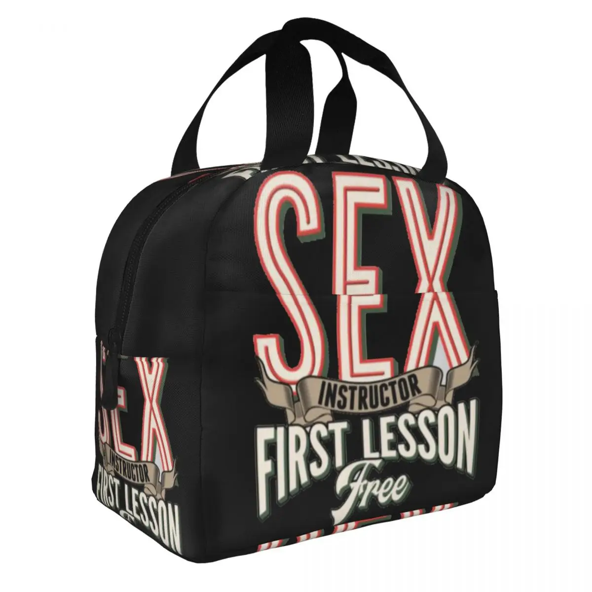 Erwachsene zertifizierte Sex lehrer erste Lektion kostenlos lustige Lunch Bag Isolier packung Aluminium beutel Mahlzeit Pack Eis beutel Bento Handtasche