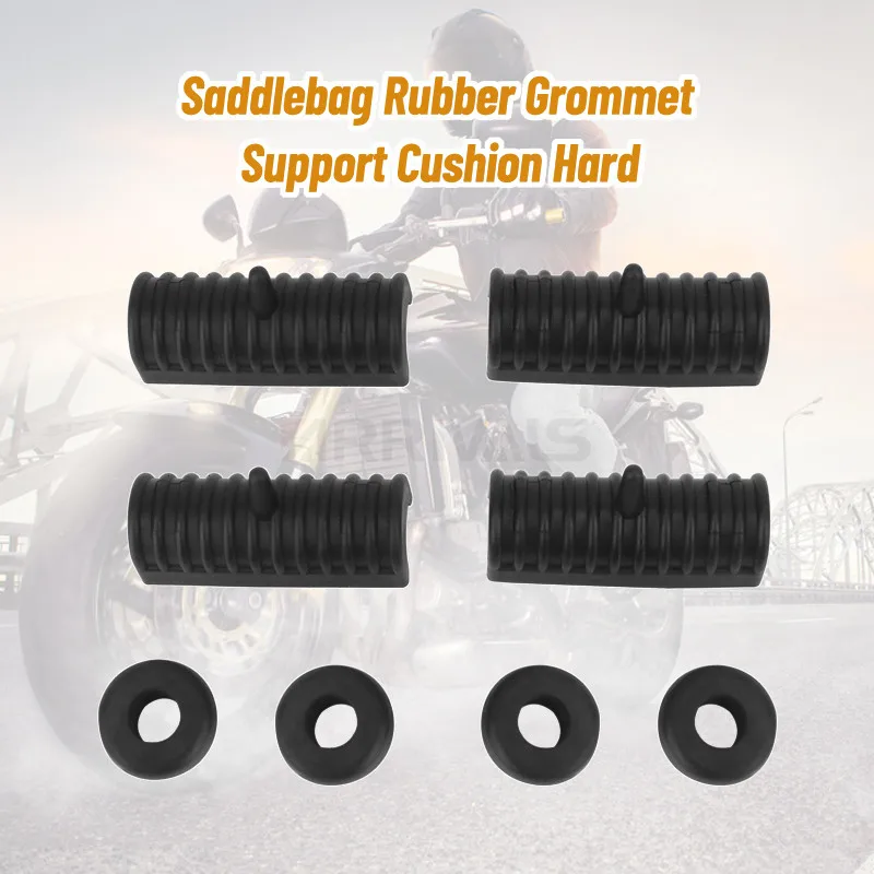 Motorcycle Rubber Grommet Support Cushion Hard Saddlebag For Harley Touring Road King Electra Street Glide