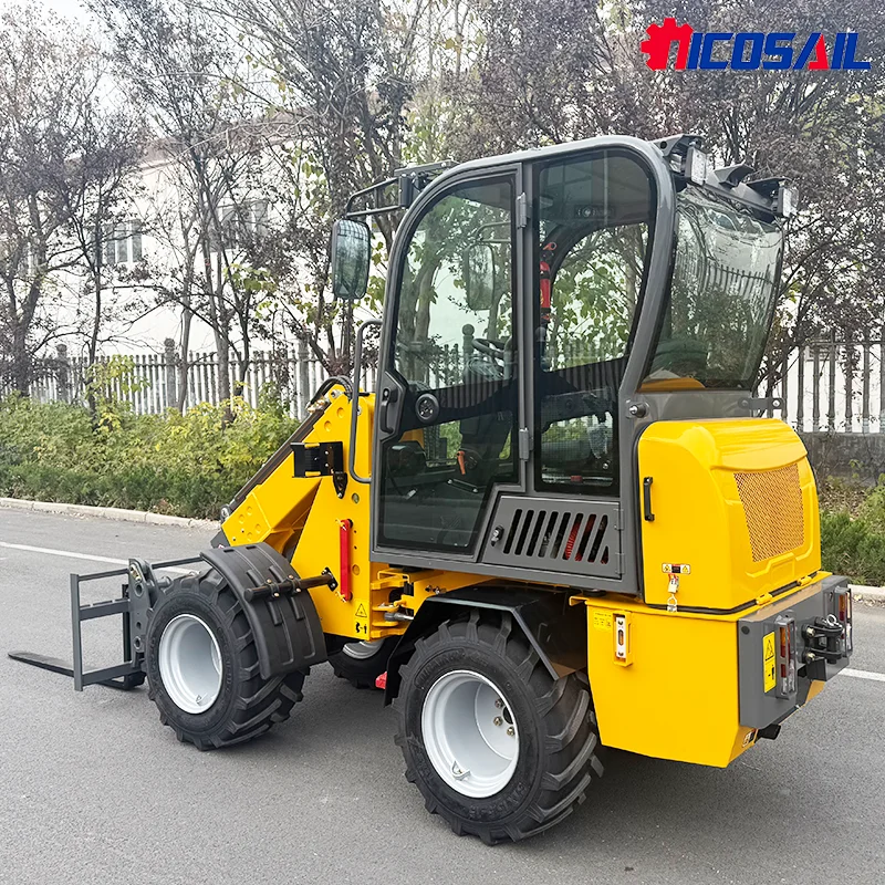 Minicargador telescópico con motor diésel, minicargador frontal multifuncional portátil con certificación EPA