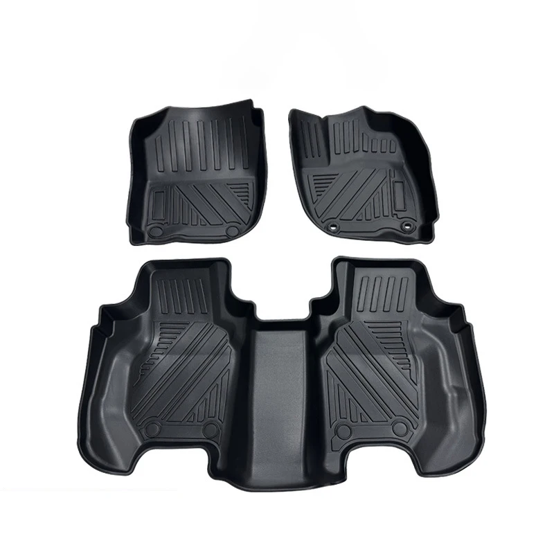 

TPE car foot mat floor cover custom car trunk mat luxury checkered Full encirclement For special use