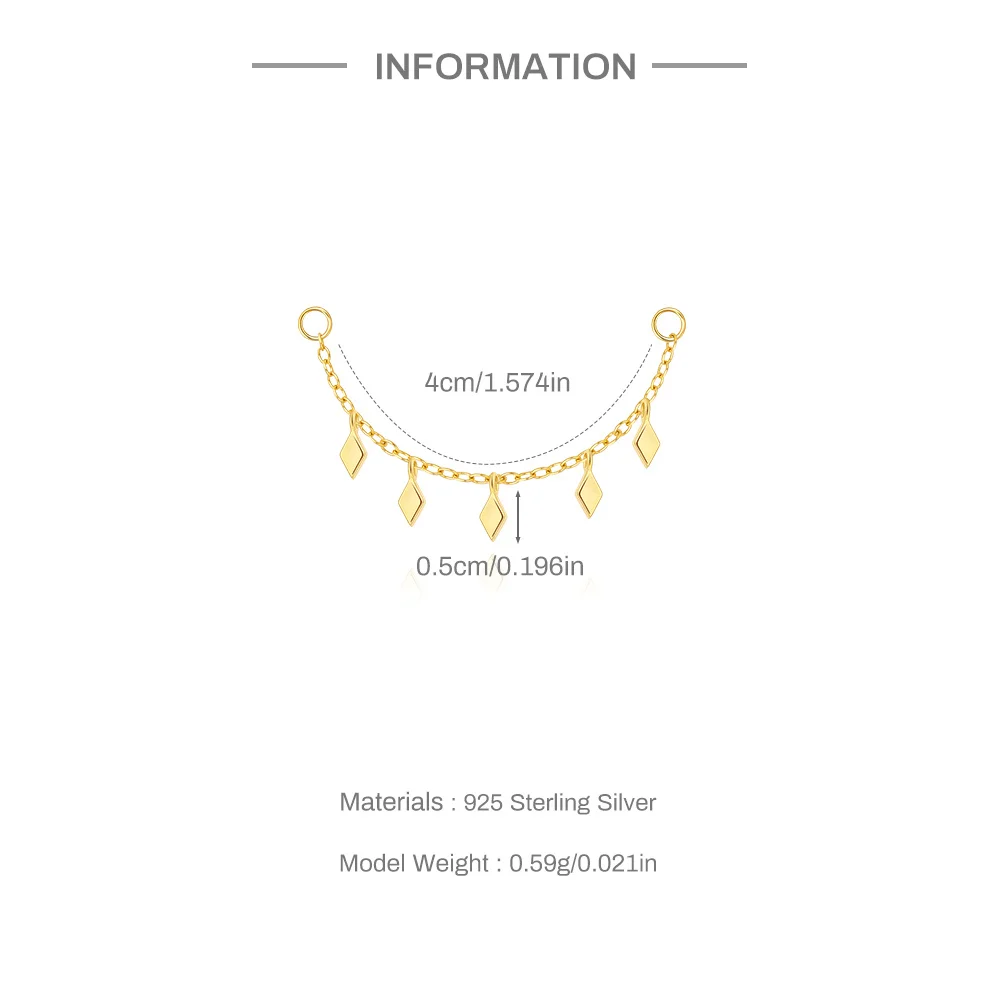 AIDE 925 Sterling Silber Kite Stone Zirkon Flachkopf-Innengewinde-Piercing für Damen, Sternkette, Quasten-Accessoires, Schmuck – Detail 21