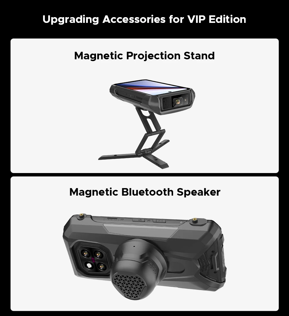 Global Version DOOGEE V Max Play 5G Projector Rugged Phone 6.78" 20500mAh Battery Dual Camping lights Dimensity 7300 NFC Phone