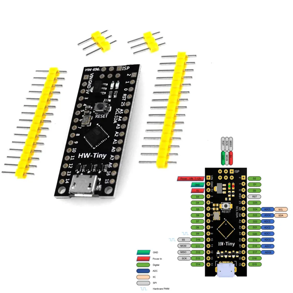 MH-Tiny ATTINY88 micro development board 16Mhz /Digispark ATTINY85 Upgraded /NANO V3.0 ATmega328 Extended Compatible for Arduino