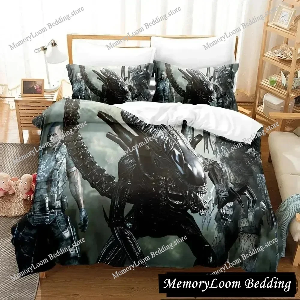 

3D Print Movie The Predator Bedding Set Boys Girls Twin Queen King Size Duvet Cover Pillowcase Bed boys Adult Home Textileextile