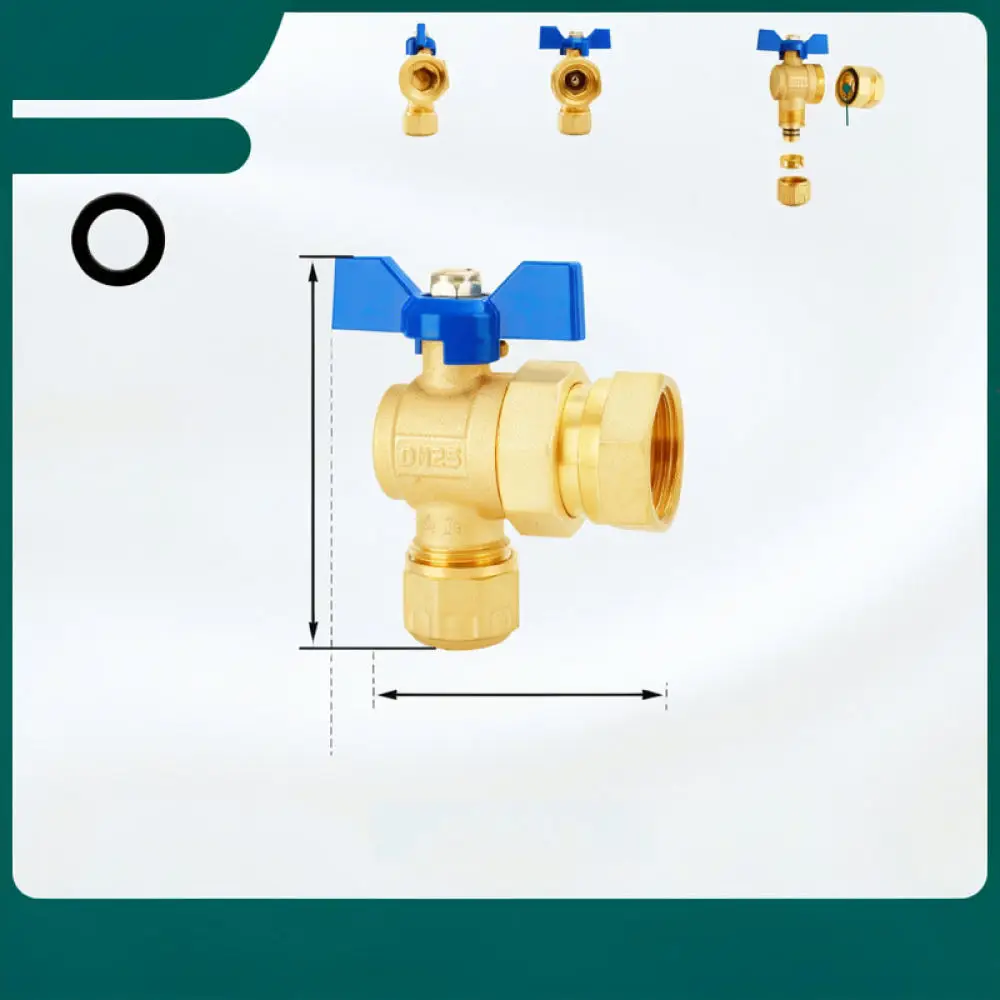 Heavy Duty Brass Filter Ball Valve Connector For For Baizhan Plumbing Manifold Water Flow Control Shut Off Switch Part